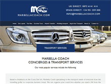 Tablet Screenshot of marbellacoach.com